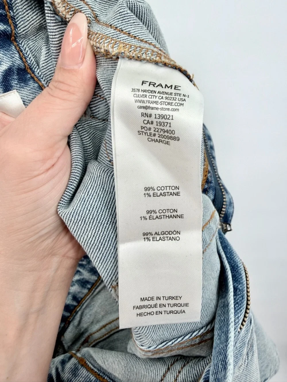 FRAME The Modern Pocket Wide High Rise Straight Leg Jean Charge Acid Wash